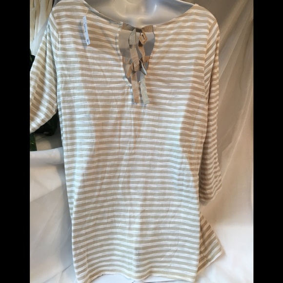 NWT Outback Red/ Limited- striped tunic tie back - Picture 3 of 5